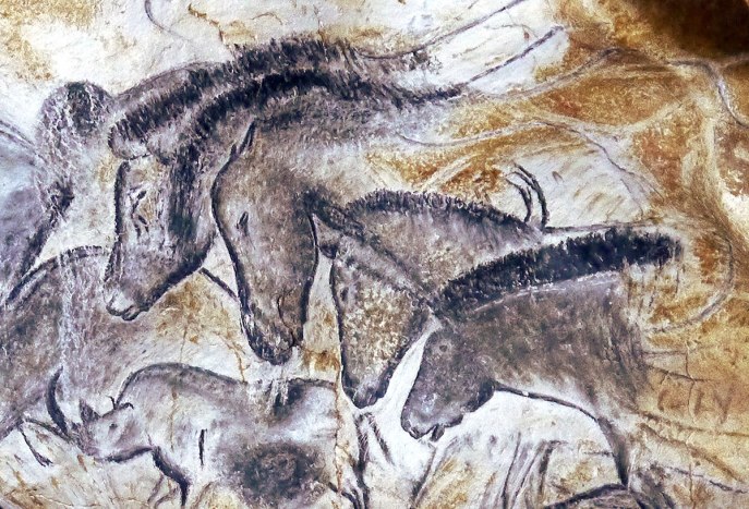 Horses and Rhinoceros- Chauvet-Pont-d'Arc Cave circa 30,000-32,000BP